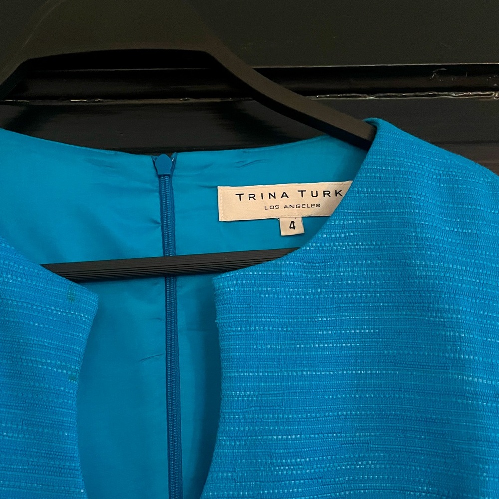 Above the knee linen blue dress